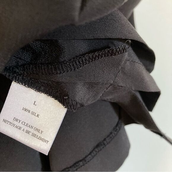 Brochu Walker Sleeveless Silk Blouse Pleated Back Dark Gray - Picture 7 of 12